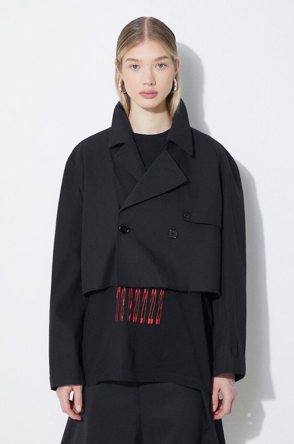 MM6 Maison Margiela Pamučna jakna MM6 Maison Margiela boja: crna, za prijelazno razdoblje, S62AN0126