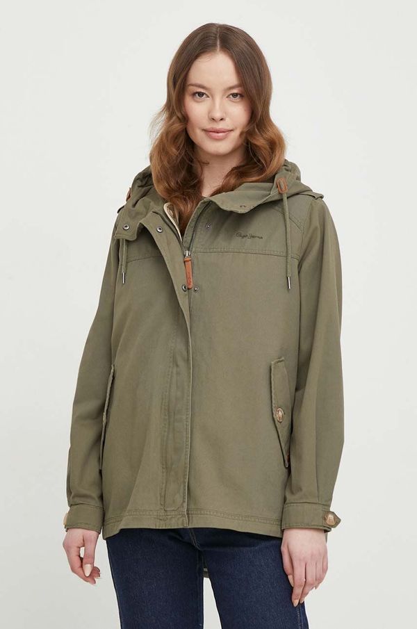 Pepe Jeans Pamučna jakna Pepe Jeans boja: zelena, za prijelazno razdoblje