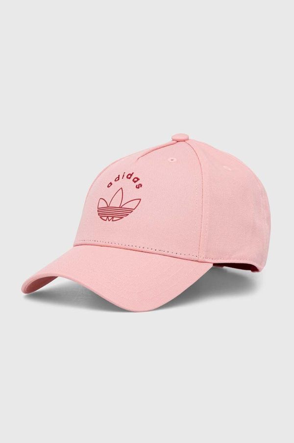 adidas Originals Pamučna kapa adidas Originals BASEBALL CAP boja: ružičasta, s aplikacijom, IY6694