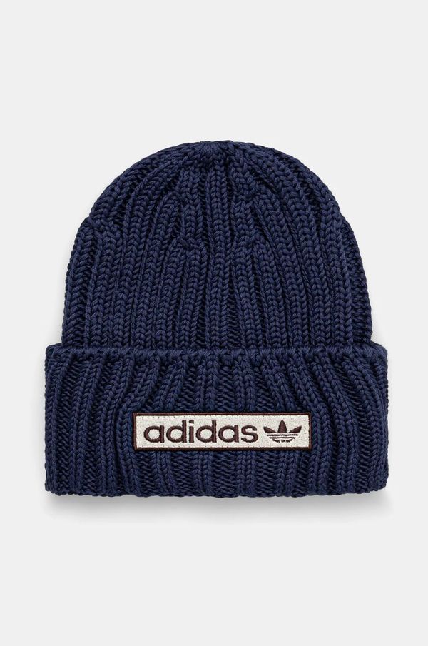 adidas Originals Pamučna kapa adidas Originals boja: tamno plava, od tanke pletenine, pamučna, IY4109