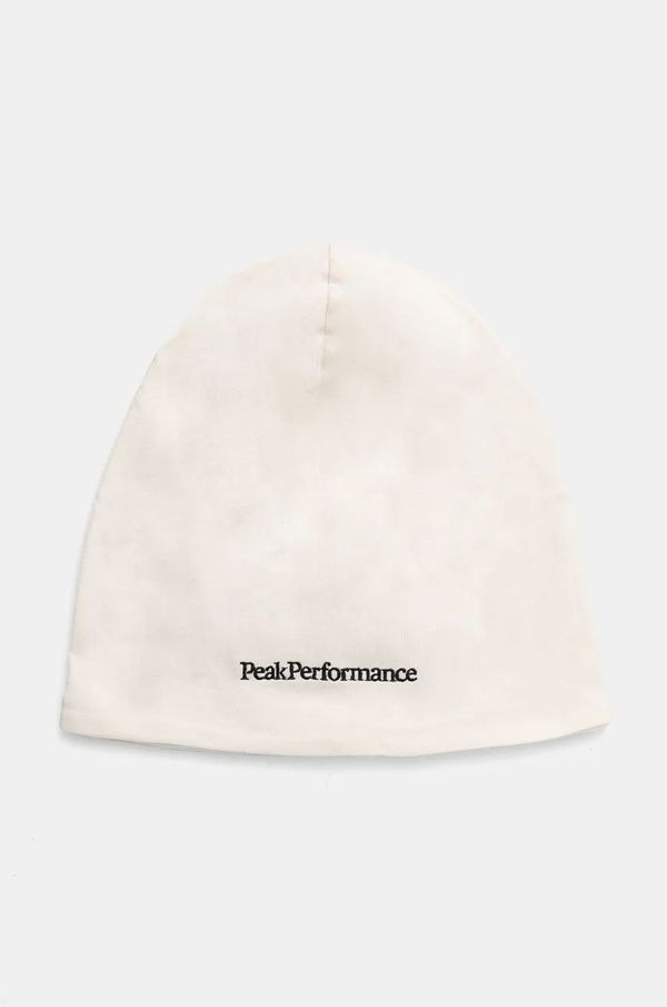 Peak Performance Pamučna kapa Peak Performance boja: bež, od tanke pletenine, pamučna