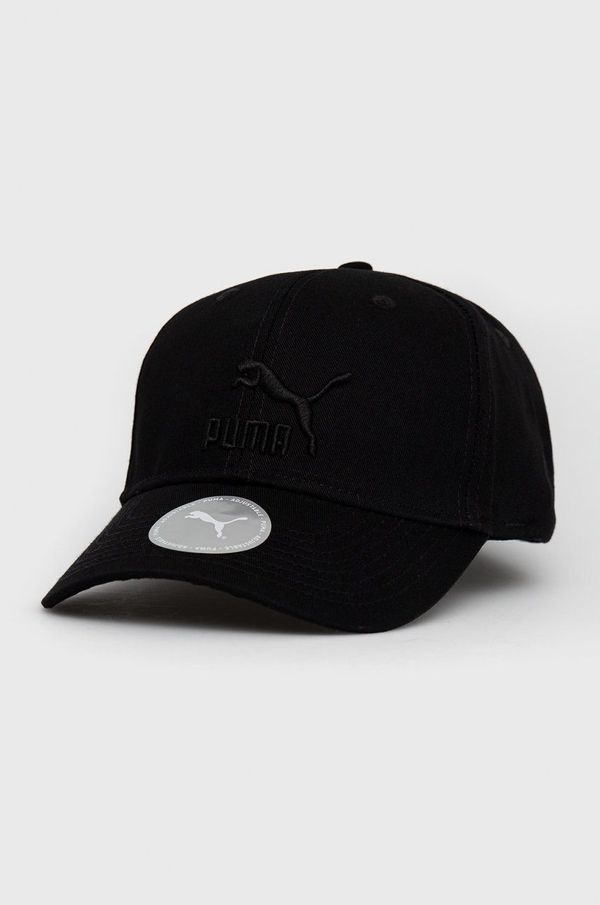 Puma Pamučna kapa Puma 22554 boja: crna, s aplikacijom