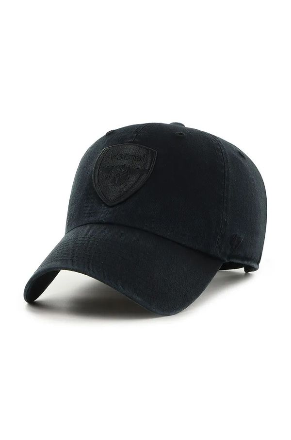 47 brand Pamučna kapa sa šiltom 47 brand Arsenal FC boja: crna, s aplikacijom, EPL-NLRGW30GWS-BK
