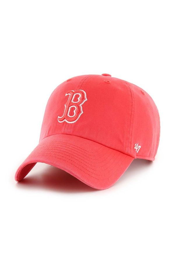 47 brand Pamučna kapa sa šiltom 47 brand MLB Boston Red Sox boja: crvena, s aplikacijom, B-RGW02GWS-YH