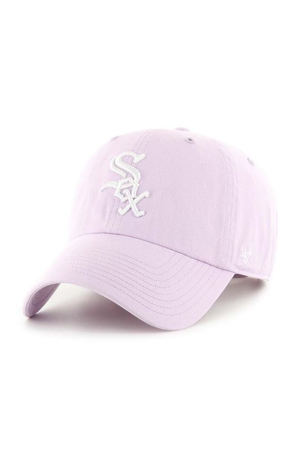 47 brand Pamučna kapa sa šiltom 47 brand MLB Chicago White Sox boja: ljubičasta, s aplikacijom, B-NLRGW06GWS-YX