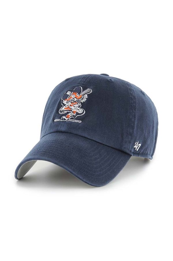 47 brand Pamučna kapa sa šiltom 47 brand MLB Detroit Tigers boja: tamno plava, s aplikacijom, BCPTN-DBLUN09GWS-NY99