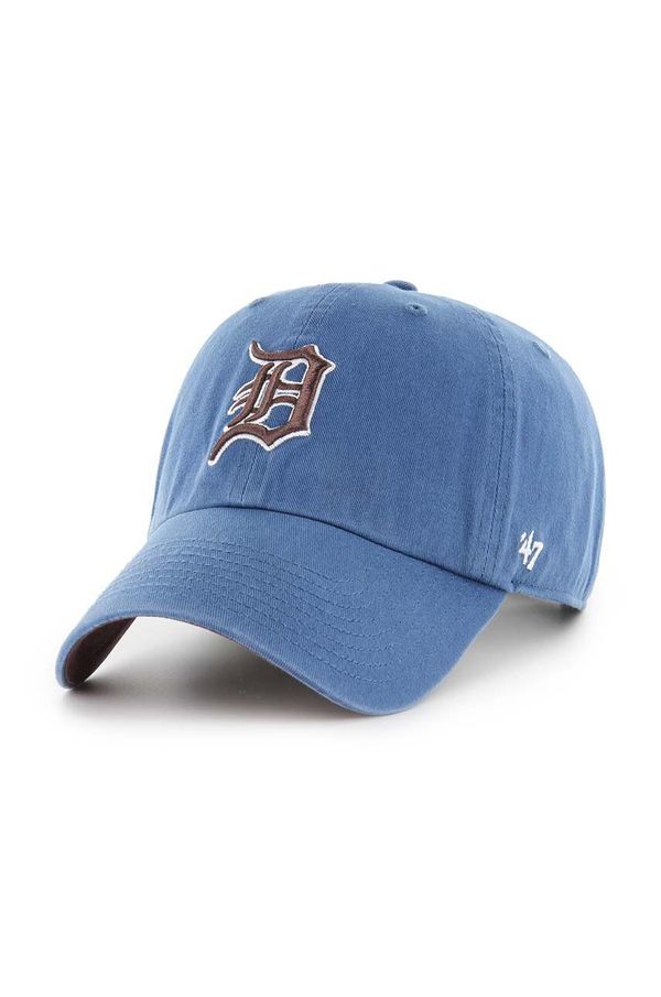 47 brand Pamučna kapa sa šiltom 47 brand MLB Detroit Tigers s aplikacijom, B-BLPRK09GWS-TBA