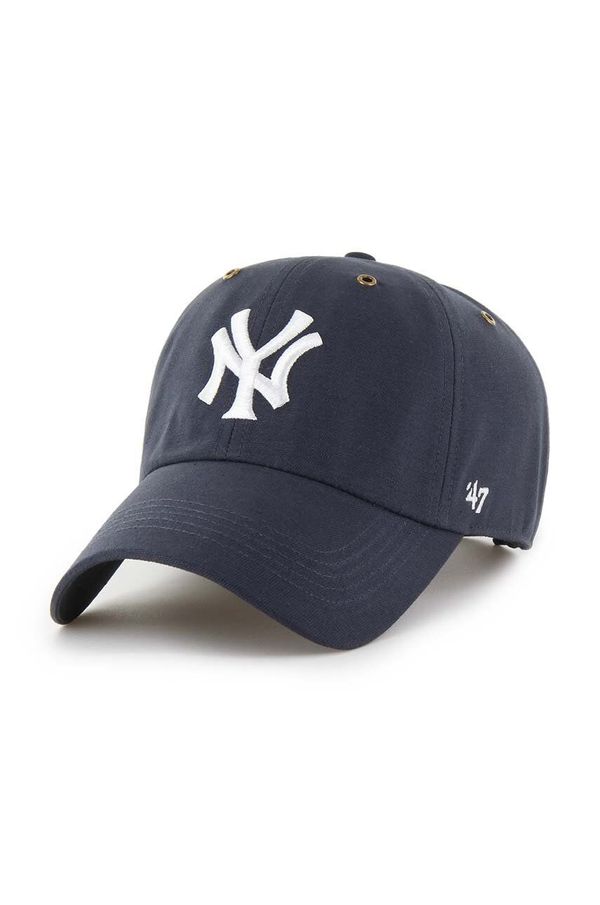 47 brand Pamučna kapa sa šiltom 47 brand MLB New York Yankees boja: tamno plava, s aplikacijom, B-PTLSD17GWS-VN