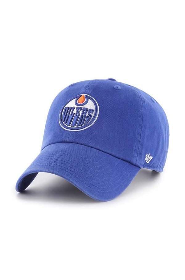 47 brand Pamučna kapa sa šiltom 47 brand NHL Edmonton Oilers boja: ljubičasta, s aplikacijom, H-RGW06GWS-RYB