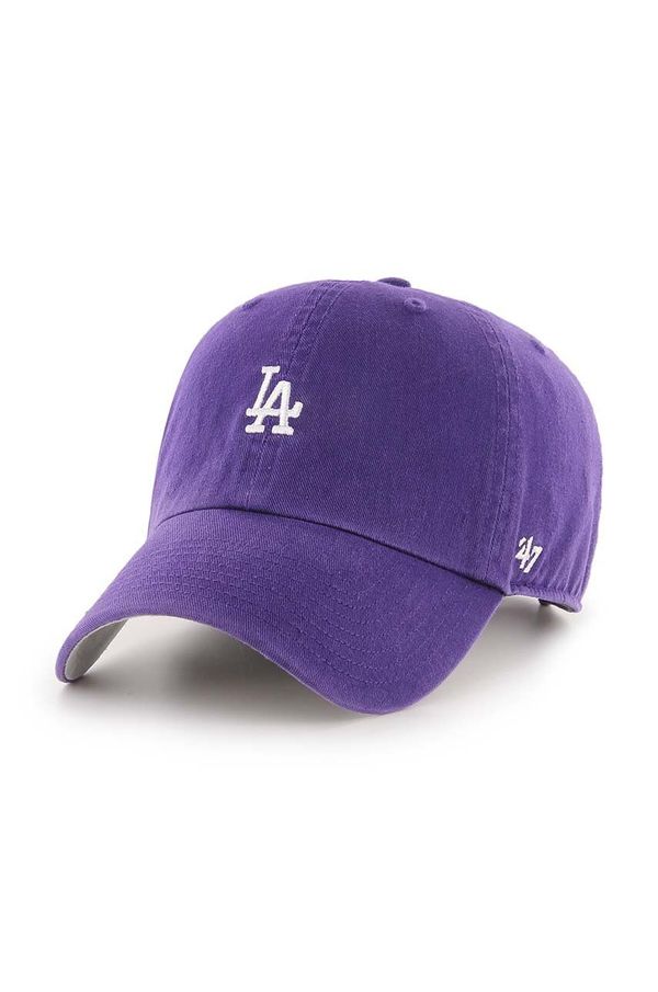 47brand Pamučna kapa sa šiltom 47brand MLB Los Angeles Dodgers boja: ljubičasta, s aplikacijom
