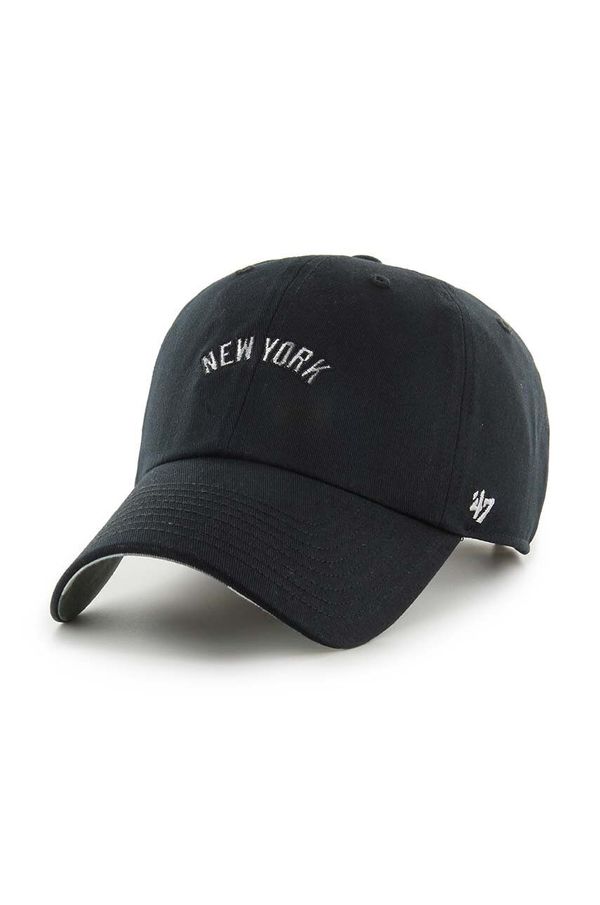 47brand Pamučna kapa sa šiltom 47brand MLB New York Yankees boja: crna, s aplikacijom