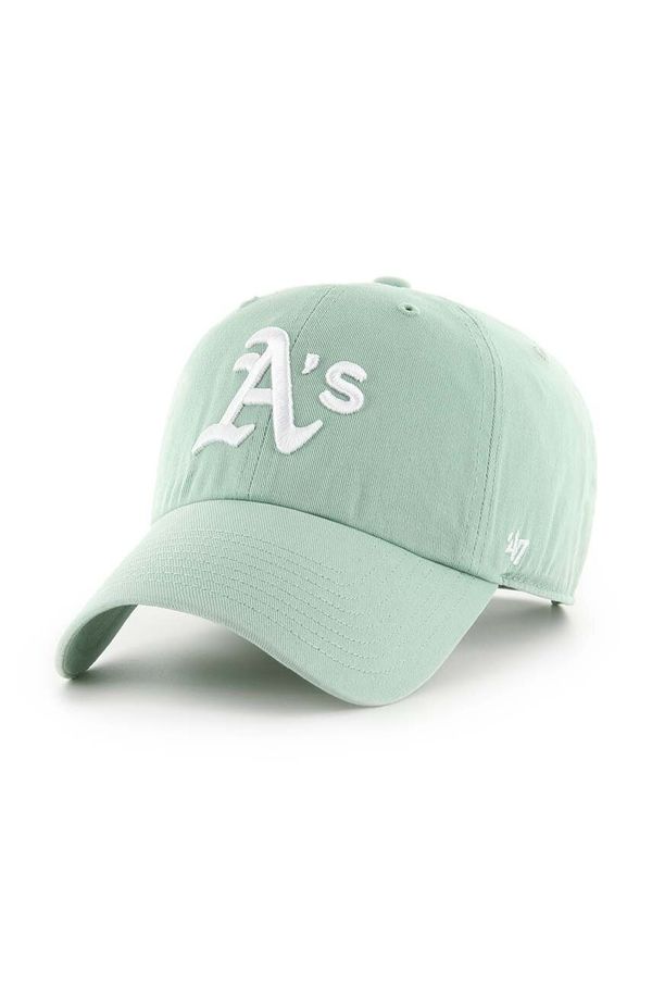 47brand Pamučna kapa sa šiltom 47brand MLB Oakland Athletics boja: zelena, s aplikacijom