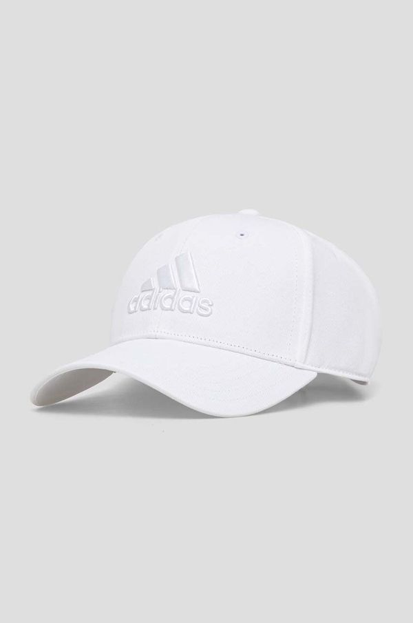 adidas Pamučna kapa sa šiltom adidas boja: bijela, s aplikacijom