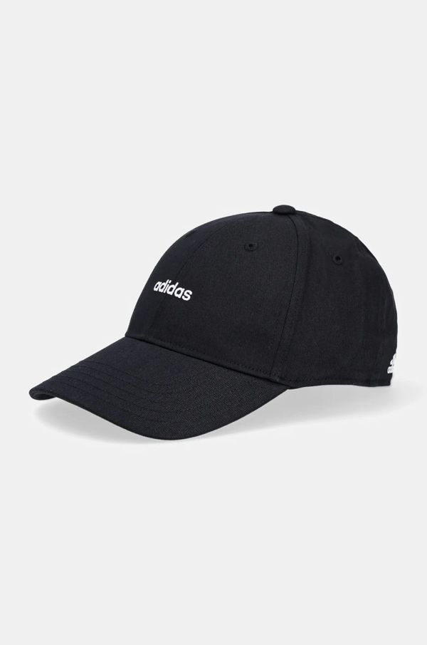 adidas Pamučna kapa sa šiltom adidas Essentials boja: crna, s aplikacijom, IY7764