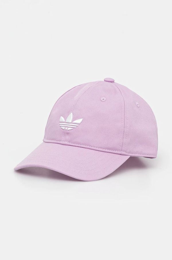 adidas Originals Pamučna kapa sa šiltom adidas Originals BASEBALL AC boja: ljubičasta, s aplikacijom, JC6028