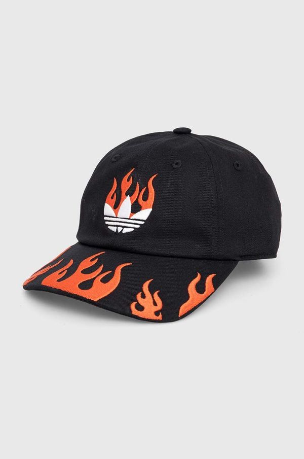 adidas Originals Pamučna kapa sa šiltom adidas Originals boja: crna, s aplikacijom, IR6459