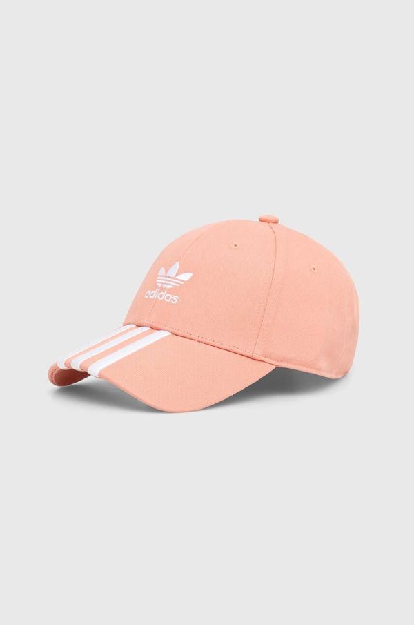 adidas Originals Pamučna kapa sa šiltom adidas Originals boja: narančasta, s aplikacijom, IS4626