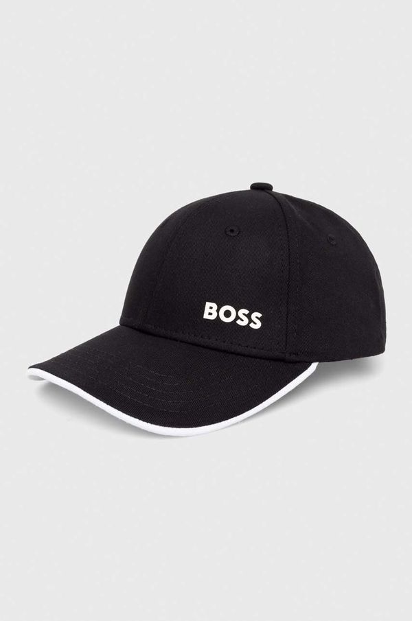 Boss Green Pamučna kapa sa šiltom Boss Green boja: siva, bez uzorka