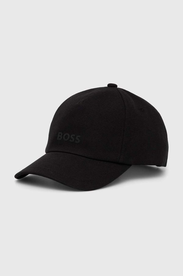 Boss Orange Pamučna kapa sa šiltom Boss Orange boja: crna, bez uzorka, 50518788