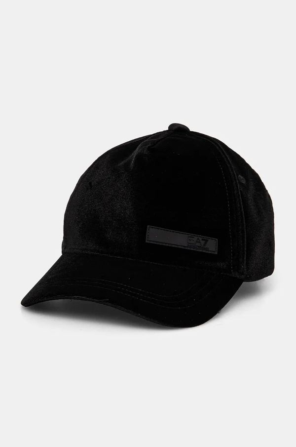 EA7 Emporio Armani Pamučna kapa sa šiltom EA7 Emporio Armani boja: crna, bez uzorka, 4F101.280048