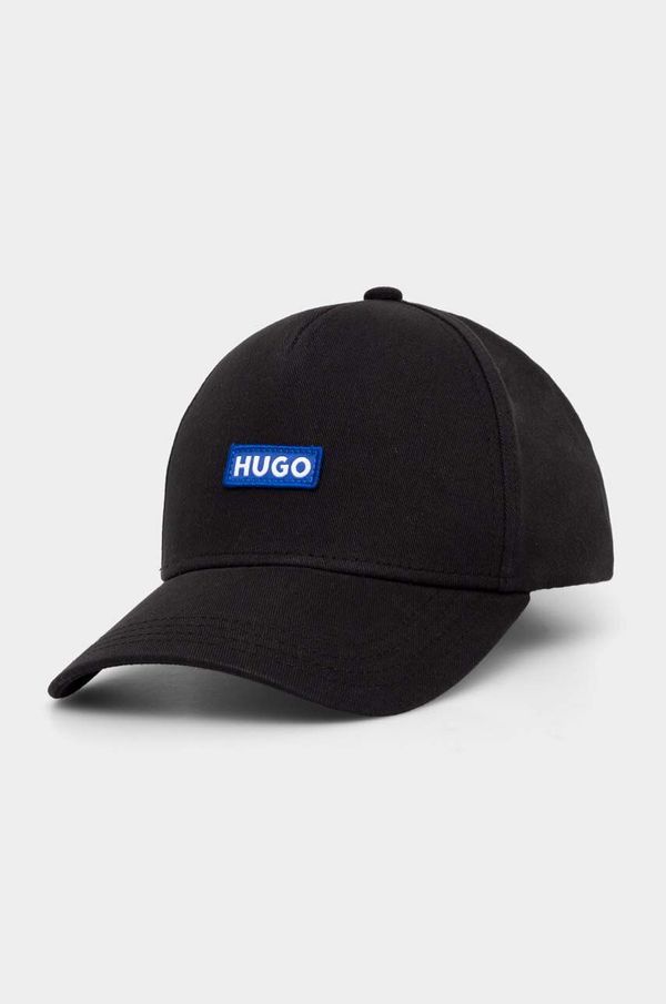 Hugo Blue Pamučna kapa sa šiltom Hugo Blue boja: crna, s aplikacijom, 50522014