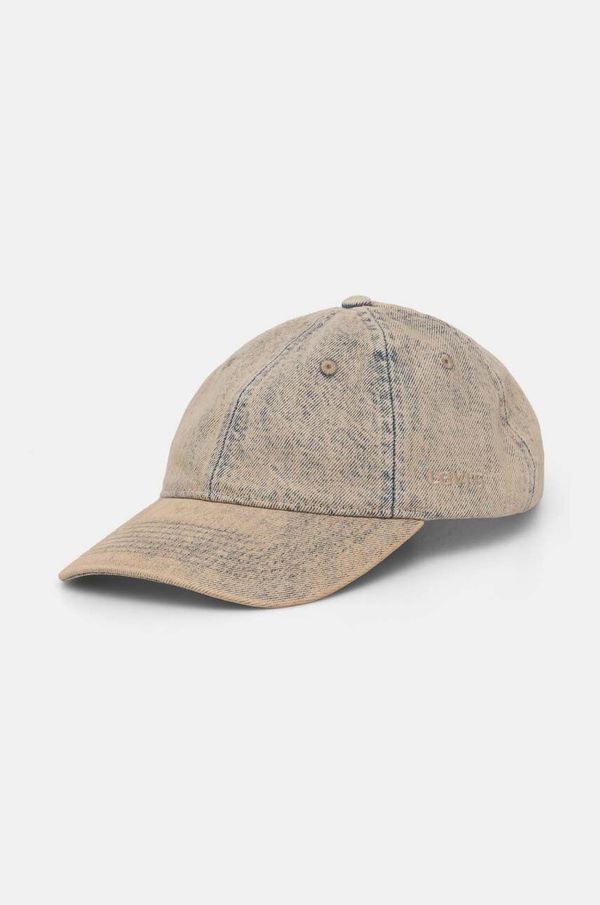 Levi's Pamučna kapa sa šiltom Levi's boja: bež, s uzorkom, D7923-0004