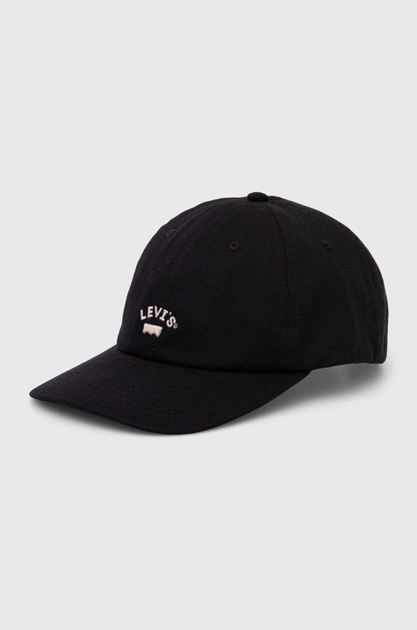 Levi's Pamučna kapa sa šiltom Levi's boja: crna, s aplikacijom, 000AG-0000