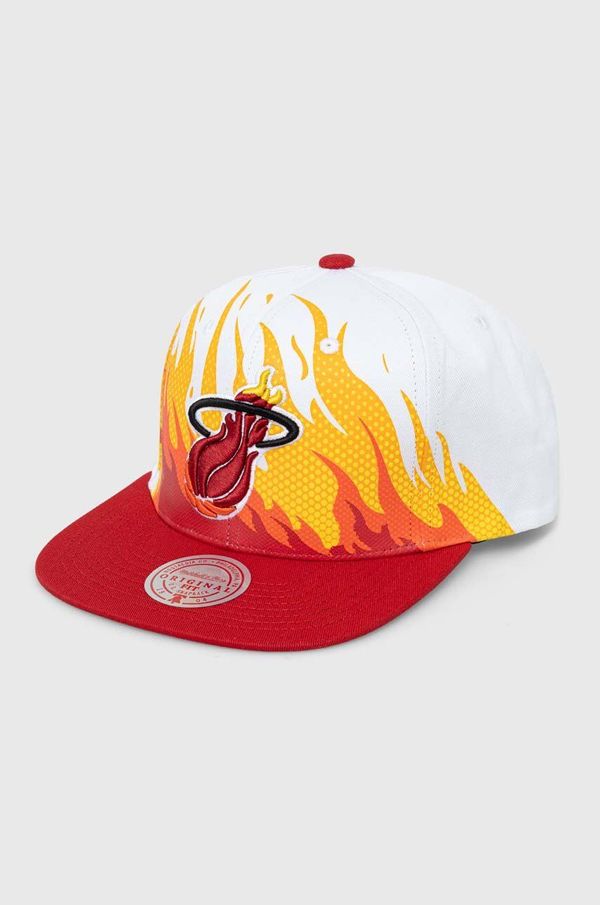 Mitchell&Ness Pamučna kapa sa šiltom Mitchell&Ness MIAMI HEAT boja: bijela, s uzorkom