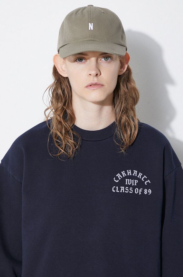 Norse Projects Pamučna kapa sa šiltom Norse Projects Twill Sports Cap boja: zelena, s tiskom, N80.0001.8076