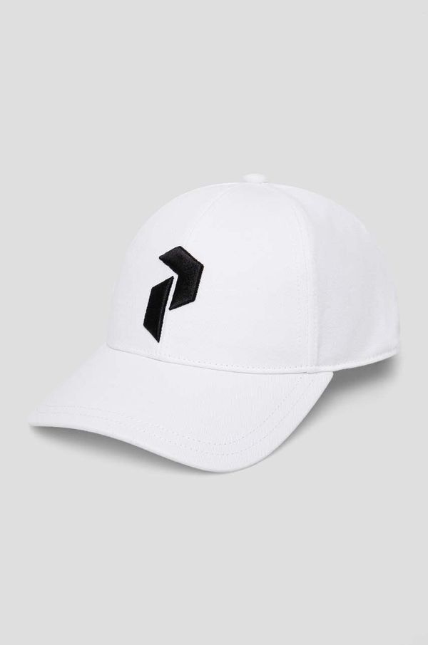 Peak Performance Pamučna kapa sa šiltom Peak Performance boja: bijela, s aplikacijom