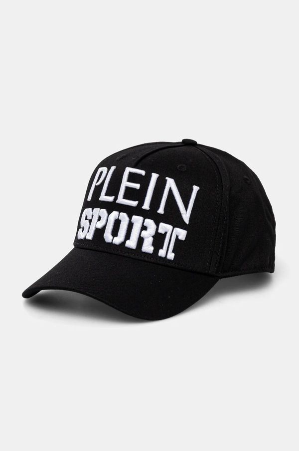 Plein Sport Pamučna kapa sa šiltom PLEIN SPORT boja: crna, s aplikacijom, AADA UAC0611 STE003N