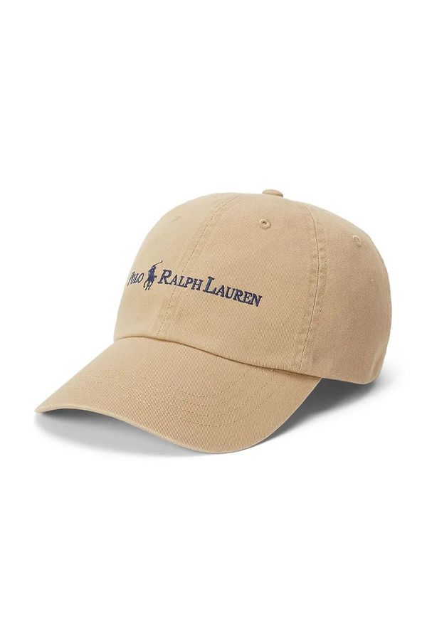 Polo Ralph Lauren Pamučna kapa sa šiltom Polo Ralph Lauren boja: bež, bez uzorka, 211967360