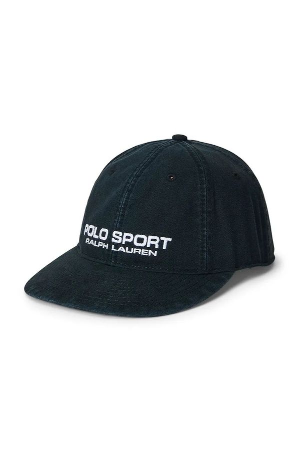 Polo Ralph Lauren Pamučna kapa sa šiltom Polo Ralph Lauren boja: crna, s aplikacijom, 710968733