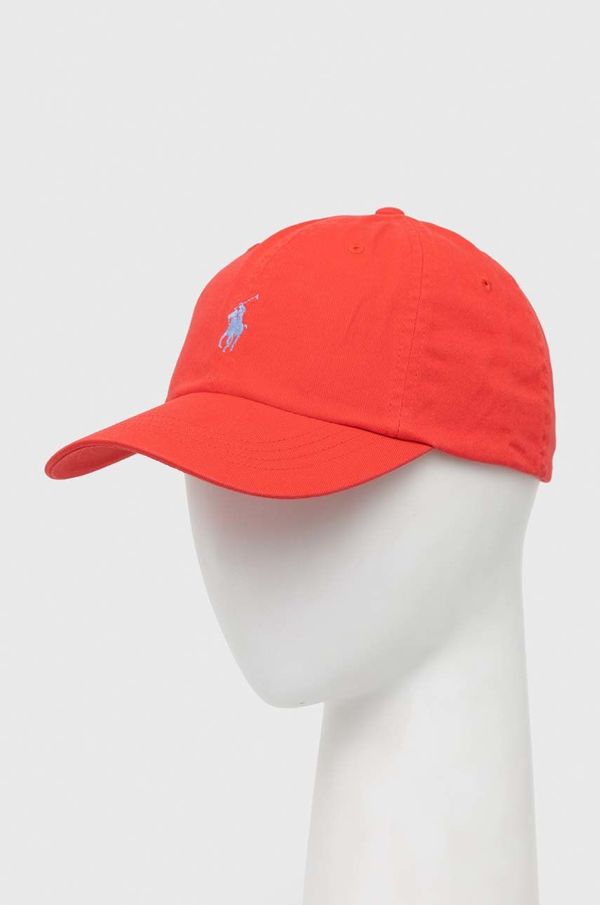 Polo Ralph Lauren Pamučna kapa sa šiltom Polo Ralph Lauren boja: crvena, s aplikacijom, 710667709