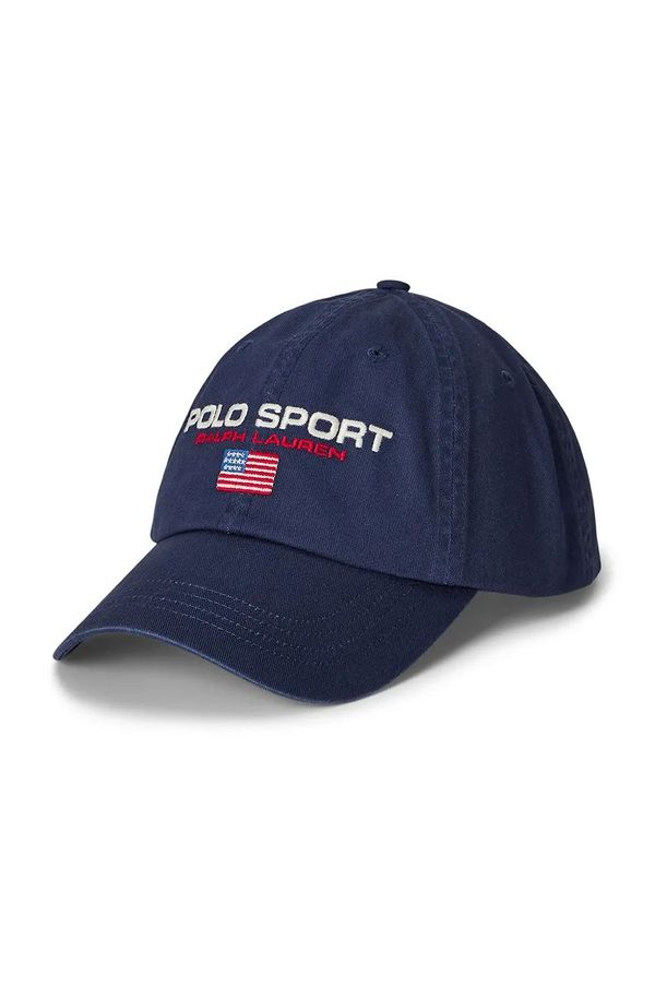 Polo Ralph Lauren Pamučna kapa sa šiltom Polo Ralph Lauren boja: tamno plava, s aplikacijom, 710968730