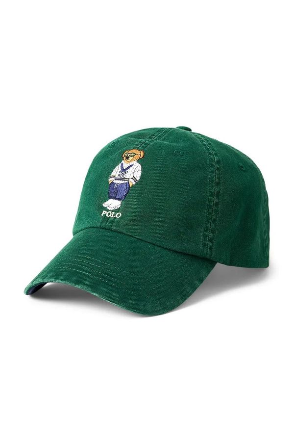 Polo Ralph Lauren Pamučna kapa sa šiltom Polo Ralph Lauren boja: zelena, s aplikacijom, 710963778