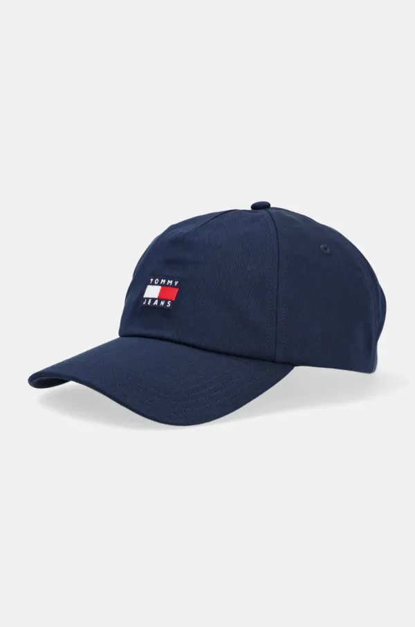 Tommy Jeans Pamučna kapa sa šiltom Tommy Jeans boja: bež, s aplikacijom, AW0AW16991