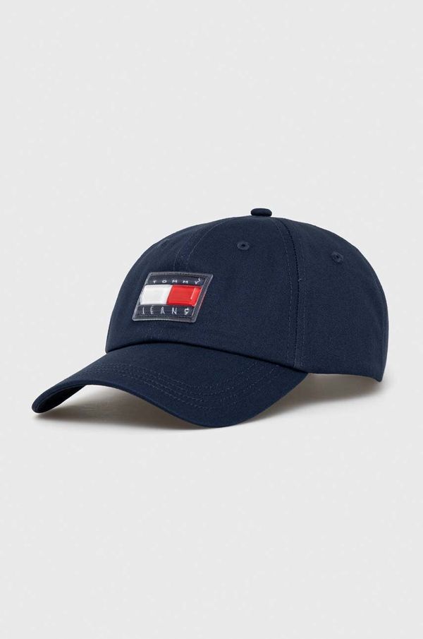 Tommy Jeans Pamučna kapa sa šiltom Tommy Jeans boja: tamno plava, s uzorkom