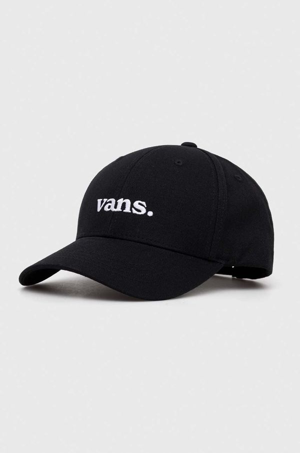 Vans Pamučna kapa sa šiltom Vans boja: crna, s aplikacijom