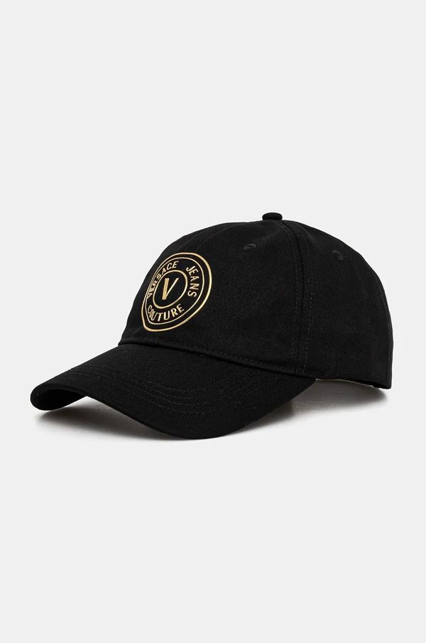 Versace Jeans Couture Pamučna kapa sa šiltom Versace Jeans Couture boja: crna, s tiskom, 77HAZK26 ZG205