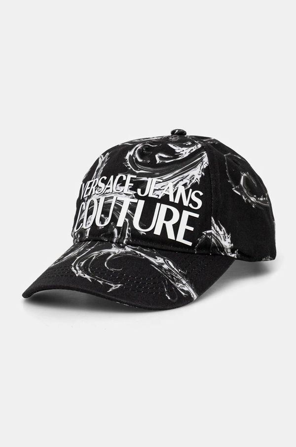 Versace Jeans Couture Pamučna kapa sa šiltom Versace Jeans Couture boja: crna, s uzorkom, 77GAZK43 ZG304