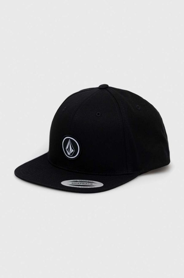 Volcom Pamučna kapa sa šiltom Volcom boja: crna, glatka