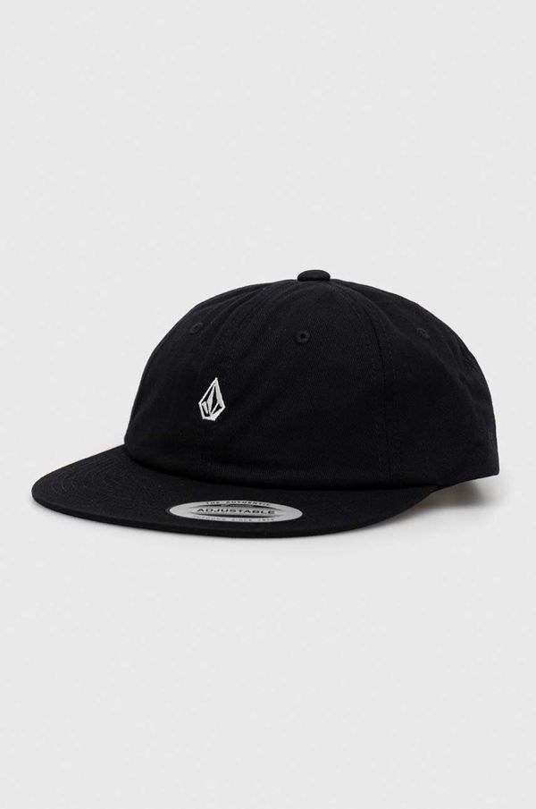 Volcom Pamučna kapa sa šiltom Volcom boja: crna, glatka