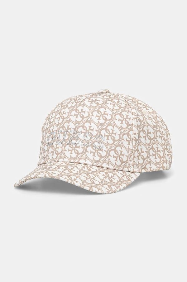 Guess Pamučna kapa sa šiltom za bebe Guess boja: bež, s uzorkom, J5RZ38 WO080