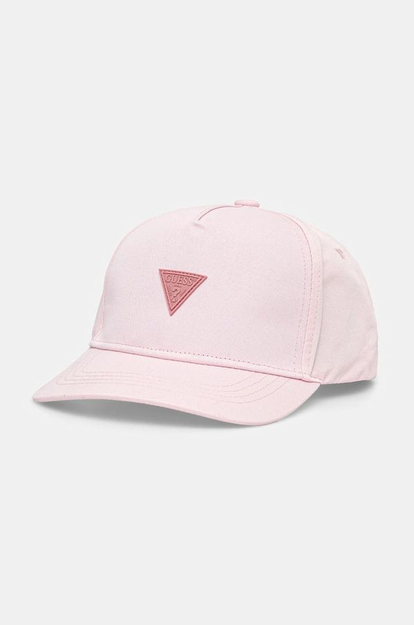 Guess Pamučna kapa sa šiltom za bebe Guess boja: ružičasta, s aplikacijom, H5RZ00 WO08O