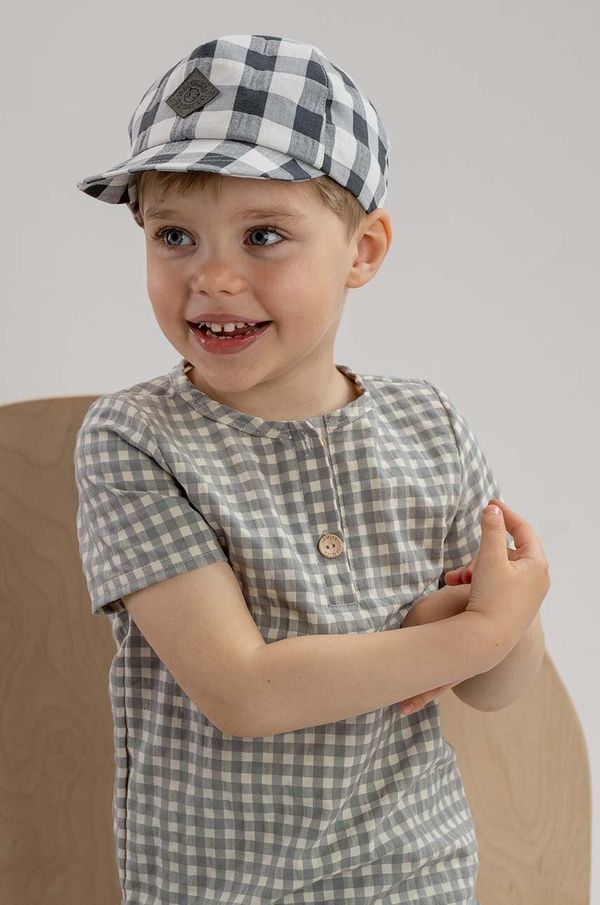 Jamiks Pamučna kapa sa šiltom za bebe Jamiks CORA boja: crna, s uzorkom