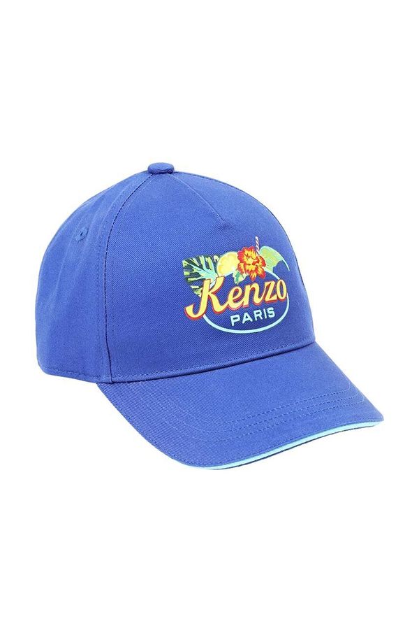 Kenzo kids Pamučna kapa sa šiltom za bebe Kenzo Kids s tiskom