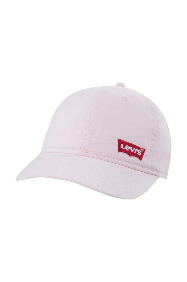 Levi's Pamučna kapa sa šiltom za bebe Levi's LAN RICHMOND BATWING CURVE BRI boja: ružičasta, s aplikacijom