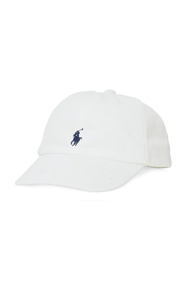 Polo Ralph Lauren Pamučna kapa sa šiltom za bebe Polo Ralph Lauren boja: bijela, bez uzorka, 320552489001