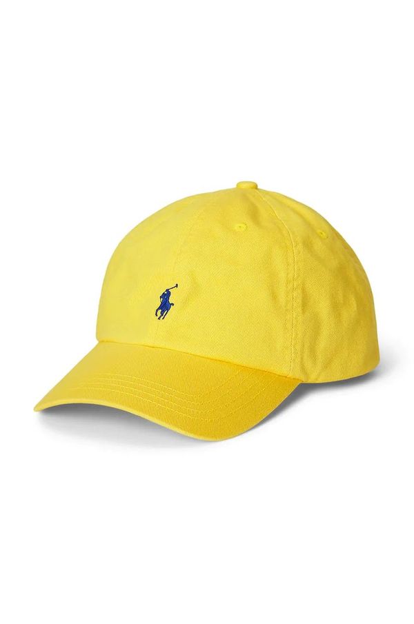 Polo Ralph Lauren Pamučna kapa sa šiltom za bebe Polo Ralph Lauren boja: žuta, bez uzorka, 323785653062